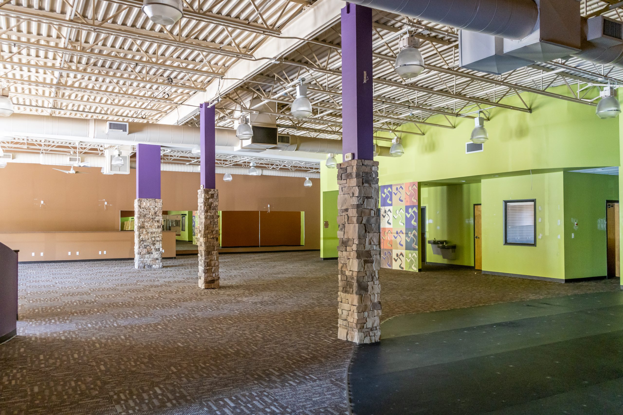 The interior of a fitness center space.